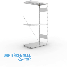 META Steck-Anbauregal 1500 x 750 x 400 mm 3 Fachb�den 100 kg