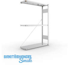 META Steck-Anbauregal 1500 x 1000 x 300 mm 3 Fachböden 150 kg META Steck-Anbauregal 1500 x 1000 x 300 mm 3 Fachböden 150 kg