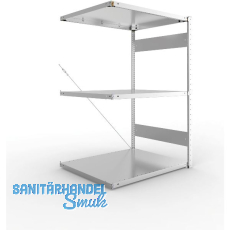 META Steck-Anbauregal 1500 x 1000 x 800 mm 3 Fachb�den 230 kg