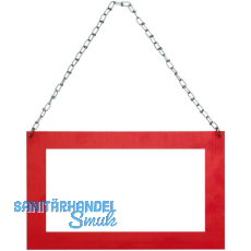 Langguttransportschild Rahmen rot � nicht r�ckstrahlend - mit Stahlkette 05m�