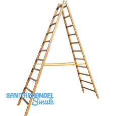 JUST Holz Stehleiter Sprossen=11 Länge=3,46 m mit Gurt JUST Holz Stehleiter Sprossen=11 Länge=3,46 m mit Gurt