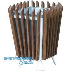 Abfallbehälter eckig Holz mit Blecheinlage 45 Liter Abfallbehälter eckig Holz mit Blecheinlage 45 Liter