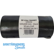 Müllsäcke Polyethylen 30 Liter, 11 my 500 x 600 mm ohne Zugband schwarz Müllsäcke Polyethylen 30 Liter, 11 my 500 x 600 mm ohne Zugband schwarz