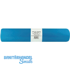 M�lls�cke Polyethylen 120 Liter, 45 my 700 x 1100 mm ohne Zugband blau