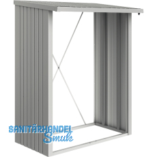 BIOHORT Brennholzlager Woodstock 150 silber-metallic BIOHORT Brennholzlager Woodstock 150 silber-metallic