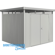 BIOHORT Gerätehaus HighLine H4 silber-metallic Doppeltür BIOHORT Gerätehaus HighLine H4 silber-metallic Doppeltür