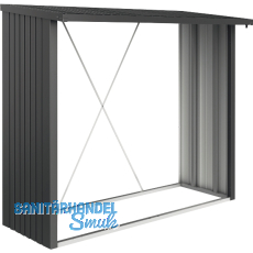 BIOHORT Brennholzlager Woodstock 230 dunkelgrau-metallic