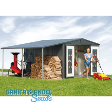 BIOHORT Seitendach Europa 4/5 dunkelgrau-metallic BIOHORT Seitendach Europa 4/5 dunkelgrau-metallic