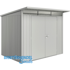 BIOHORT Gerätehaus AvantGarde A5 silber-metallic Doppeltür BIOHORT Gerätehaus AvantGarde A5 silber-metallic Doppeltür