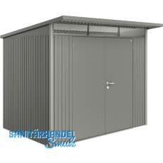 BIOHORT Gerätehaus AvantGarde A5 quarzgrau-metallic Doppeltür BIOHORT Gerätehaus AvantGarde A5 quarzgrau-metallic Doppeltür