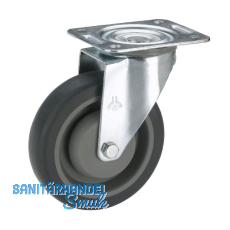 D�RNER + HELMER Lenkrolle TPE Kunststoff-Felge 100 mm 150 kg