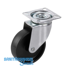 D�RNER + HELMER Lenkrolle Kunststoff-Rad schwarz 75 mm 60 kg