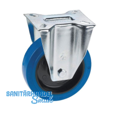 D�RNER + HELMER Bockrolle Elastik blau Platte 160 mm 300 kg