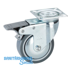 DÖRNER + HELMER Lenkrolle TPE Fadenschutz Festeller 100 mm 55 kg DÖRNER + HELMER Lenkrolle TPE Fadenschutz Festeller 100 mm 55 kg