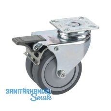 D�RNER + HELMER Doppel-Lenkrolle TPE 50 mm 80 kg