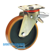 DÖRNER + HELMER Lenkrolle Polyurethan Guss-Felge 200 mm 750 kg Feststeller DÖRNER + HELMER Lenkrolle Polyurethan Guss-Felge 200 mm 750 kg Feststeller