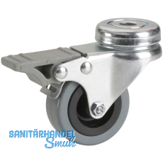 DÖRNER + HELMER Lenkrolle Gummi Feststeller 50 mm 45 kg Rückenloch DÖRNER + HELMER Lenkrolle Gummi Feststeller 50 mm 45 kg Rückenloch