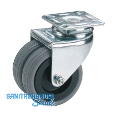 D�RNER + HELMER Doppel-Lenkrolle Gummi 75 mm 100 kg