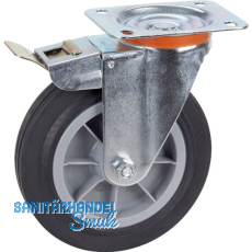 DÖRNER + HELMER Lenkrolle TPE PP-Felge Feststeller 200 mm 210 kg DÖRNER + HELMER Lenkrolle TPE PP-Felge Feststeller 200 mm 210 kg