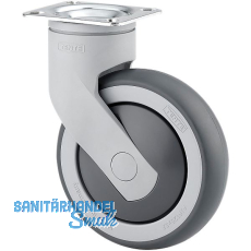 TENTE Lenkrolle TPE Kunststoff Plattenbefestigung Anschraubloch 100 mm 100 kg TENTE Lenkrolle TPE Kunststoff Plattenbefestigung Anschraubloch 100 mm 100 kg