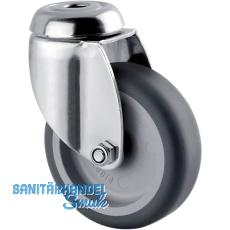 TENTE Lenkrolle Edelstahl Rückenloch 75 mm 75 kg TENTE Lenkrolle Edelstahl Rückenloch 75 mm 75 kg