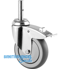 TENTE Lenkrolle Edelstahl 125 mmn nachlaufender Totalfeststeller TENTE Lenkrolle Edelstahl 125 mmn nachlaufender Totalfeststeller