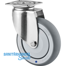 TENTE Lenkrolle TPR/Edelstahl 125 mm Platte