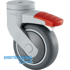 TENTE Lenkrolle TPR/Kunststoff Schnäpperloch 75 mm Feststeller TENTE Lenkrolle TPR/Kunststoff Schnäpperloch 75 mm Feststeller