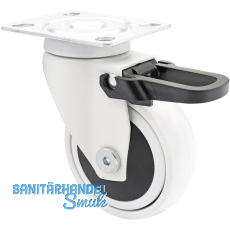 WAGNER Lenkrolle Kunstoff-Rad weiß 75 mm 75 kg Feststeller WAGNER Lenkrolle Kunstoff-Rad weiß 75 mm 75 kg Feststeller