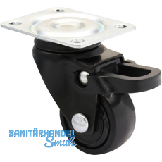 Lenkrolle Kunstoff-Rad schwarz 25 mm 12 kg Feststeller Lenkrolle Kunstoff-Rad schwarz 25 mm 12 kg Feststeller