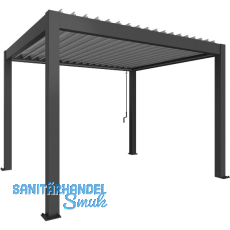 BIOHORT Pergola Gr. 3 x 3,5 dunkelgrau/silber