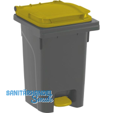 M�lltonne 60 Liter Kunststoff grau/gelb Urban Pro