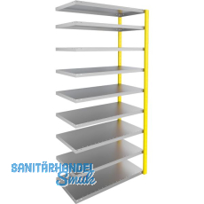 META Steck Anbauregal RAL1003 signalgelb 2000x1000x500 mm Fachlast 150 kg META Steck Anbauregal RAL1003 signalgelb 2000x1000x500 mm Fachlast 150 kg