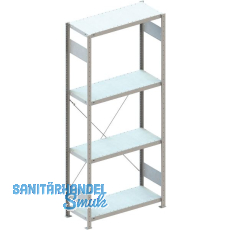 META Steck-Grundregal 2000 x 750 x 400 mm 4 Fachb�den 100 kg