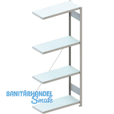 META Steck-Anbauregal 2000 x 750 x 400 mm 4 Fachböden 100 kg META Steck-Anbauregal 2000 x 750 x 400 mm 4 Fachböden 100 kg