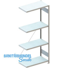 META Steck-Anbauregal 2000 x 750 x 500 mm 4 Fachb�den 100 kg