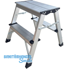 Alu-Montagetrittleiter 2x2-stufig Alu-Montagetrittleiter 2x2-stufig