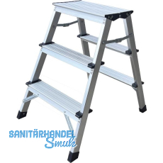 Alu-Montagetrittleiter 2x3-stufig Alu-Montagetrittleiter 2x3-stufig