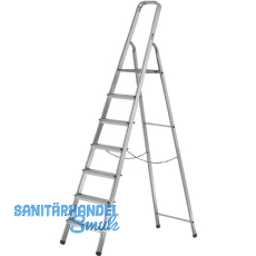 Alu Haushaltsleiter mit Plattform Stufen=7 Arbeitshöhe=3,5 m Alu Haushaltsleiter mit Plattform Stufen=7 Arbeitshöhe=3,5 m