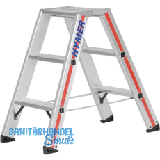 HYMER Alu-Stufen-Stehleiter Type 8024 Stufen=2 x 3 L�nge=0,77 m