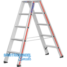 HYMER Alu-Stufen-Stehleiter Type 8024 Stufen=2 x 5 L�nge=1,30 m