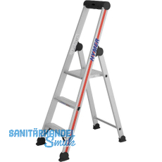 HYMER Alu-Stufen-Stehleiter mit Plattform Type 4026 Stufen 3 L�nge=1,37 m