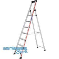 HYMER Alu-Stufen-Stehleiter mit Plattform Type 4026 Stufen 7 Länge=2,36 m HYMER Alu-Stufen-Stehleiter mit Plattform Type 4026 Stufen 7 Länge=2,36 m