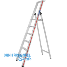 HYMER Alu-Stufen-Stehleiter mit Plattform Type 8026 Stufen 6 Länge=2,20 m HYMER Alu-Stufen-Stehleiter mit Plattform Type 8026 Stufen 6 Länge=2,20 m