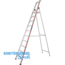 HYMER Alu-Stufen-Stehleiter mit Plattform Type 8026 Stufen 10 Länge=3,20 m HYMER Alu-Stufen-Stehleiter mit Plattform Type 8026 Stufen 10 Länge=3,20 m