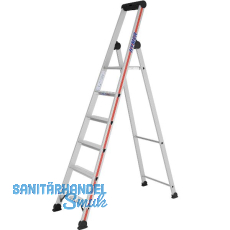 HYMER Alu-Stufen-Stehleiter mit Plattform Type 4026 Stufen 6 Länge=2,10 m HYMER Alu-Stufen-Stehleiter mit Plattform Type 4026 Stufen 6 Länge=2,10 m