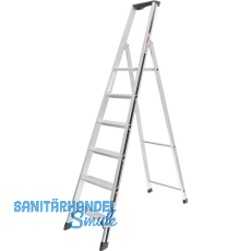 ALU-PRO Stufenstehleiter mit Plattform Type 70026 6 Stufen Länge 2,14 m ALU-PRO Stufenstehleiter mit Plattform Type 70026 6 Stufen Länge 2,14 m