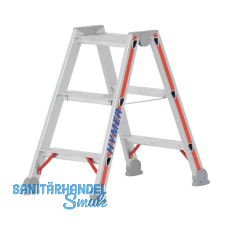 HYMER Alu-Stufen-Stehleiter Type 4024 Stufen=2 x 3 L�nge=0,78 m