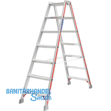 HYMER Alu-Stufen-Stehleiter Type 4024 Stufen=2 x 7 L�nge=1,79 m