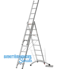 ALU-PRO Allzweckleiter SmartBase 3-tlg.Typ 70247 Sprossen=3x8 L= 2,41/5,21m